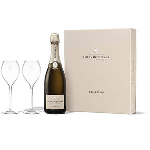 Collection 244 deluxe coffret + 2 glazen, Champagne Louis Roederer